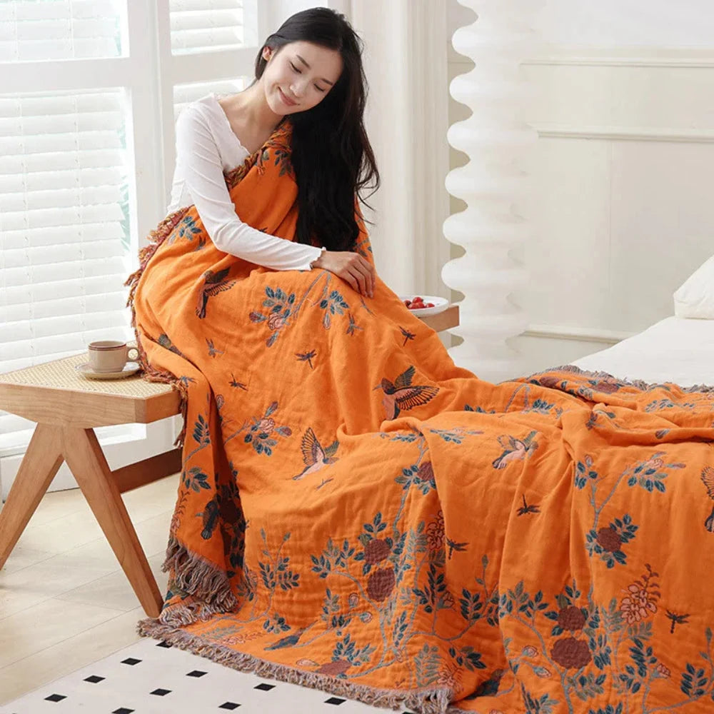 Orion Multi-Layer Blanket - 100% Cotton, Textured Jacquard 3