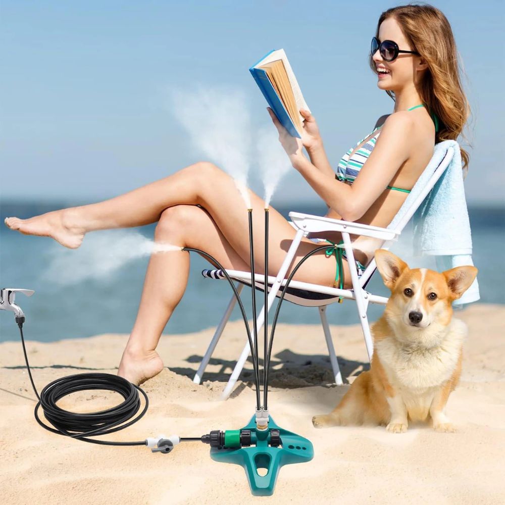 Orion Patio Misting System - Copper, Adjustable Outdoor Cooling Spray 1