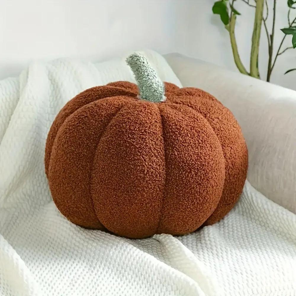 Pavo Plush Cushion - Pumpkin Shape, Soft Fabric 5