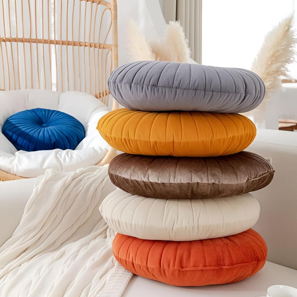 Pavo Plush Cushion - Pumpkin Shape, Soft Polyester 2