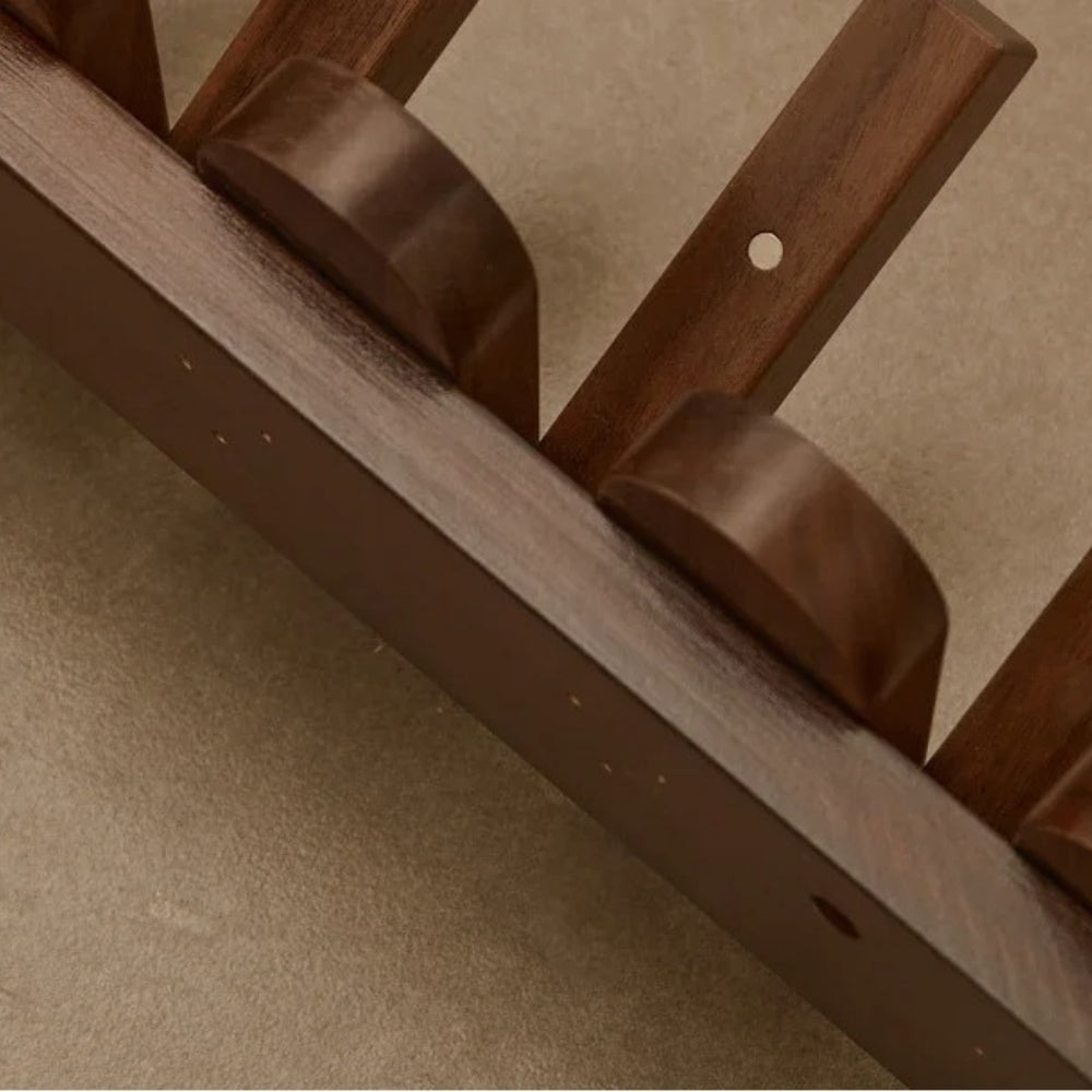 Pavo Wall Coat Rack - Wooden Piano Key Design, Wall Mounted Storage 7