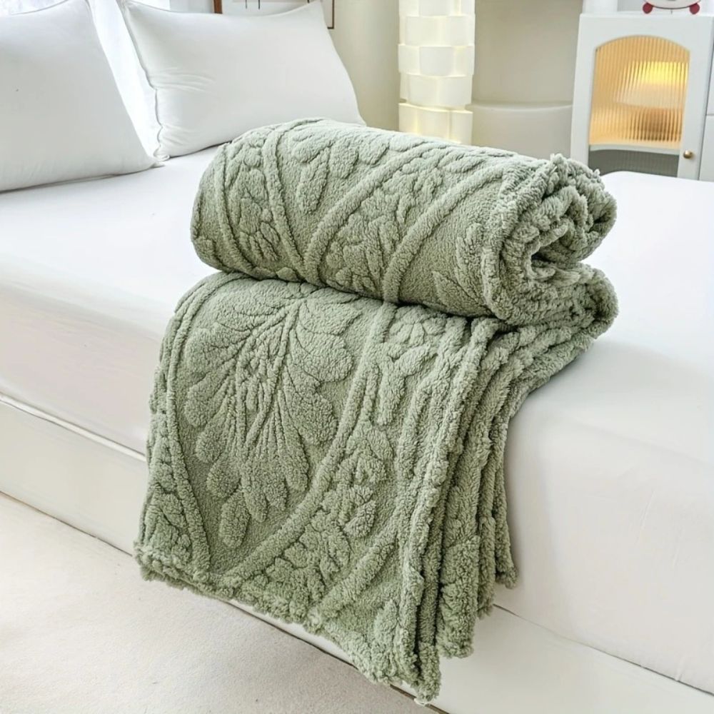 Perrin Fleece Blanket - Microfiber Softness, French-Inspired Design 0