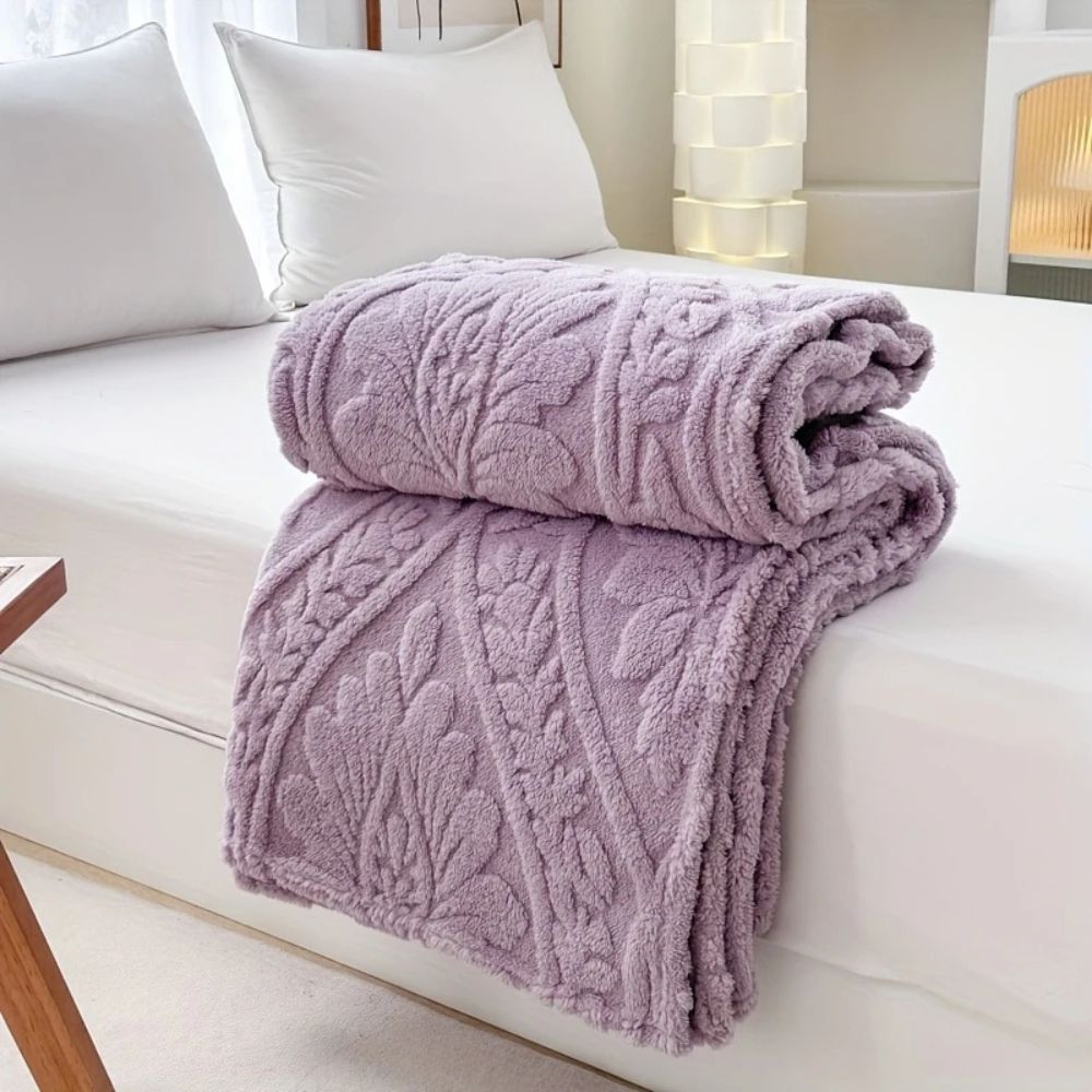Perrin Fleece Blanket - Microfiber Softness, French-Inspired Design 5