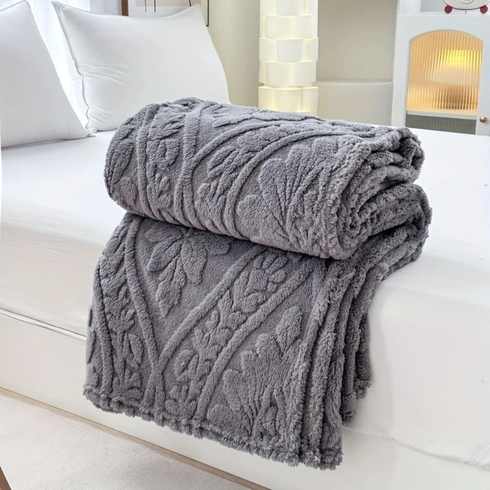 Perrin Fleece Blanket - Microfiber Softness, French-Inspired Design 7