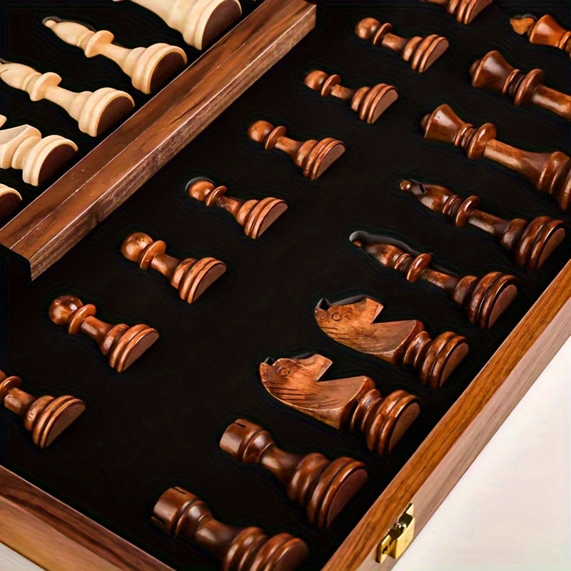 Pryden Wooden Chess Set - Solid Wood, Elegant Design 5