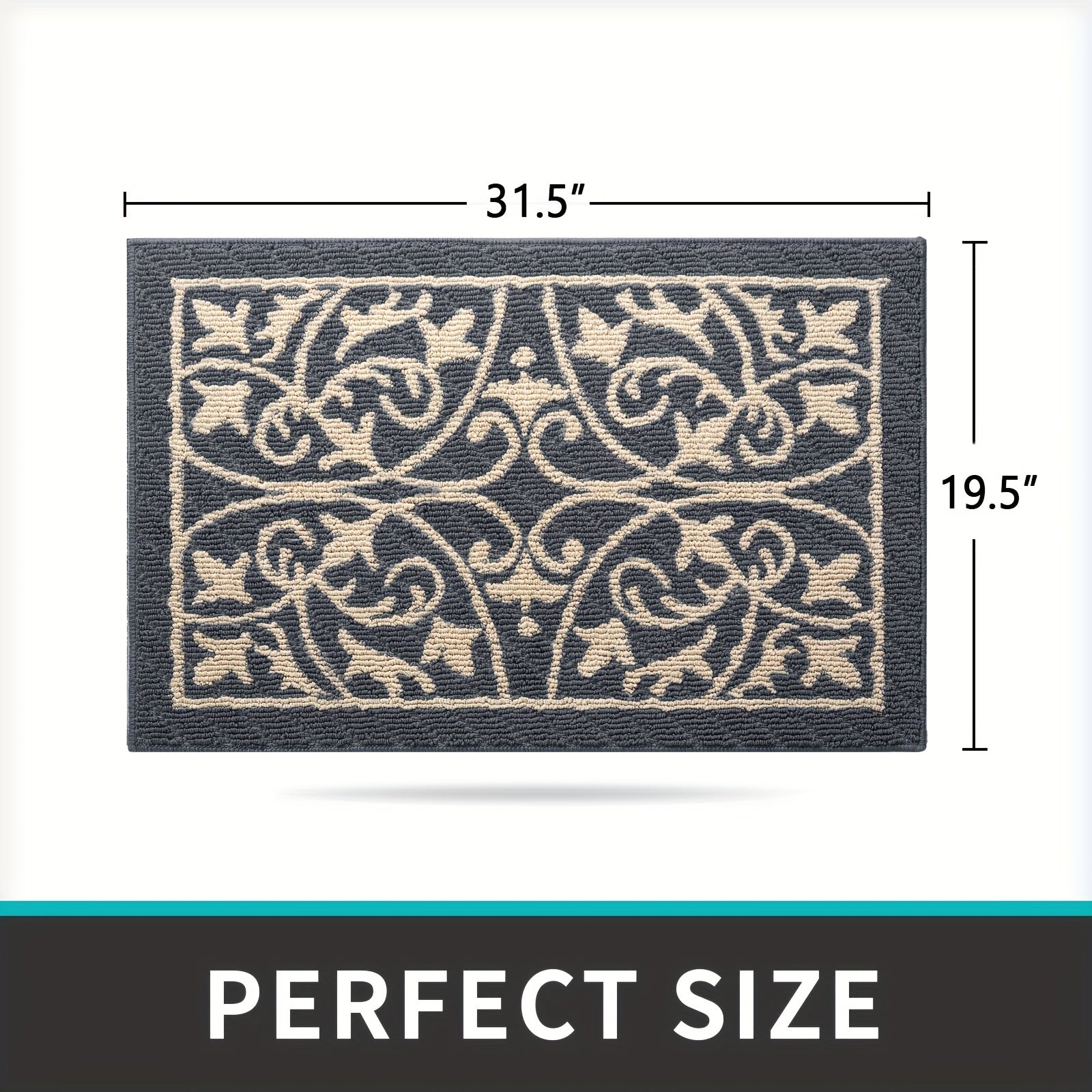 Pura Indoor Mat - Non-Slip, Washable Design for Entryways 2