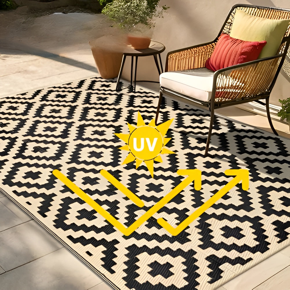 Ravello Outdoor Mat - Reversible Polypropylene, Non-Slip UV Resistant 5
