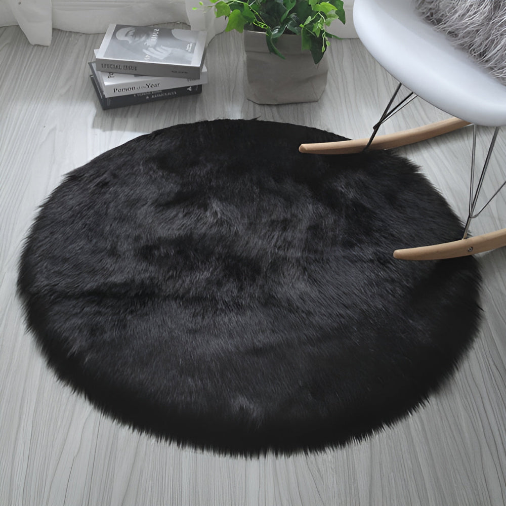 Raven Plush Area Rug - High-Density Velvet, Non-Slip 7