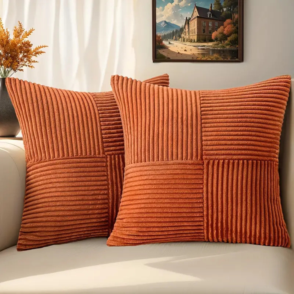 Raven Sofa Cushion Covers - Soft Corduroy, Rustic Charm 13