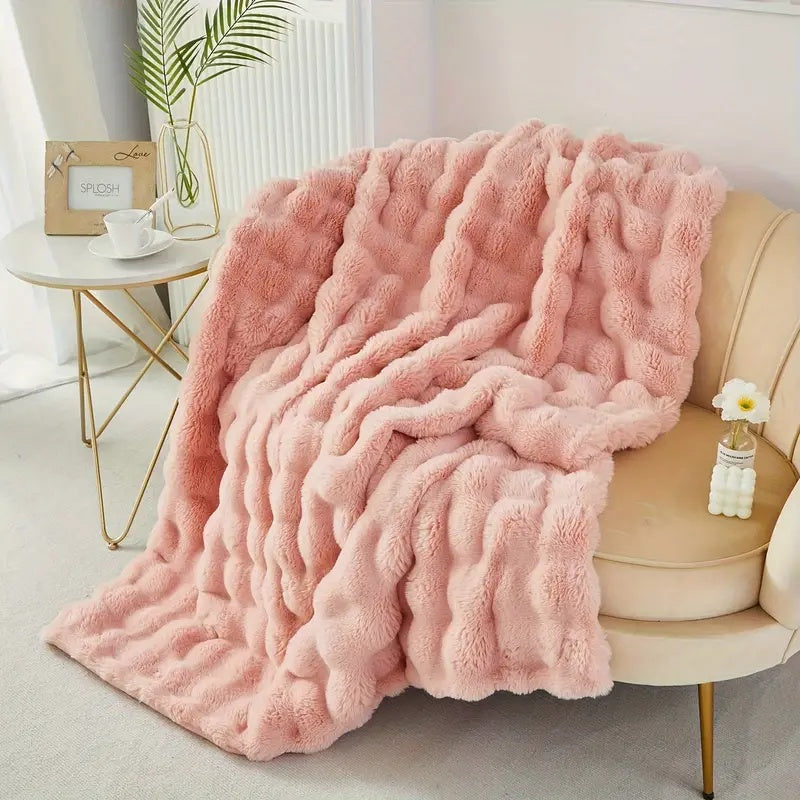 Ravenna Blanket Throw - Ultra-Soft Faux Fur, All-Season Comfort 7