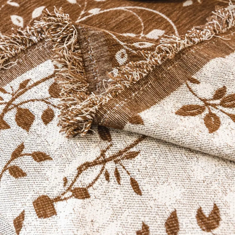 Ravina Sofa Cover - Soft Microfiber, Vintage Floral Design 4