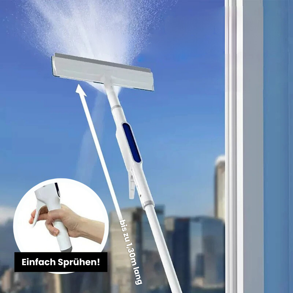 Rivaro Window Cleaner - 3-in-1 Telescopic with Spray Function 1