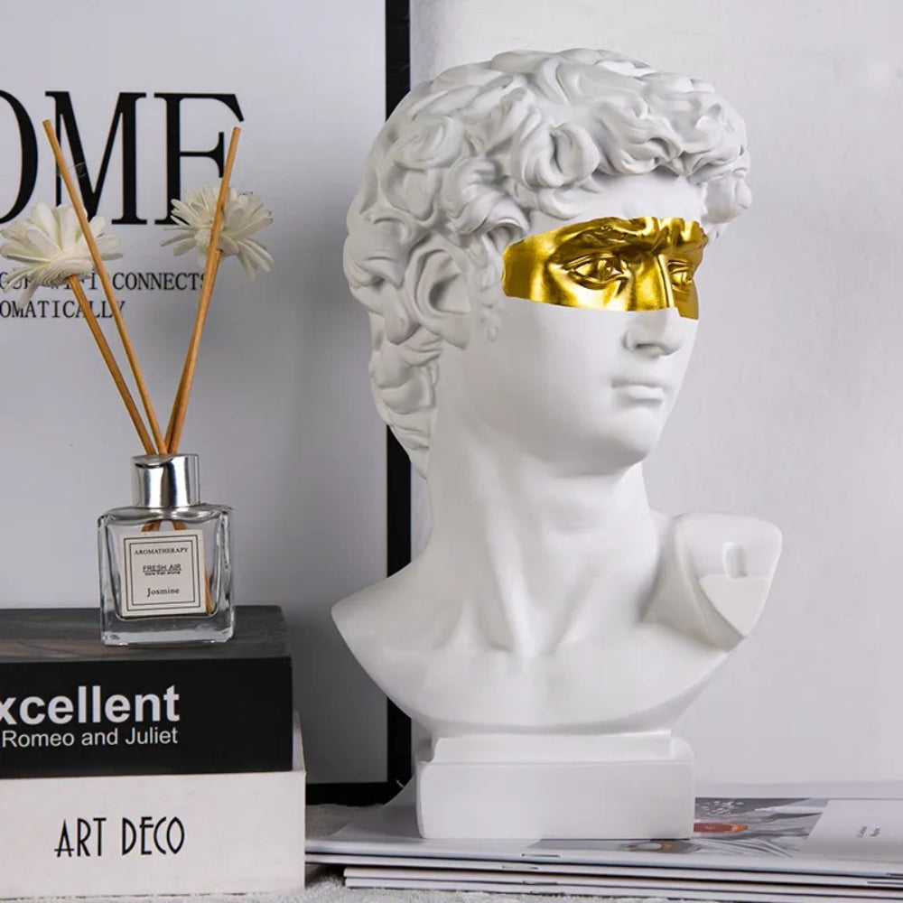 Riven David Sculpture - Durable Resin, Renaissance-Inspired Art 1