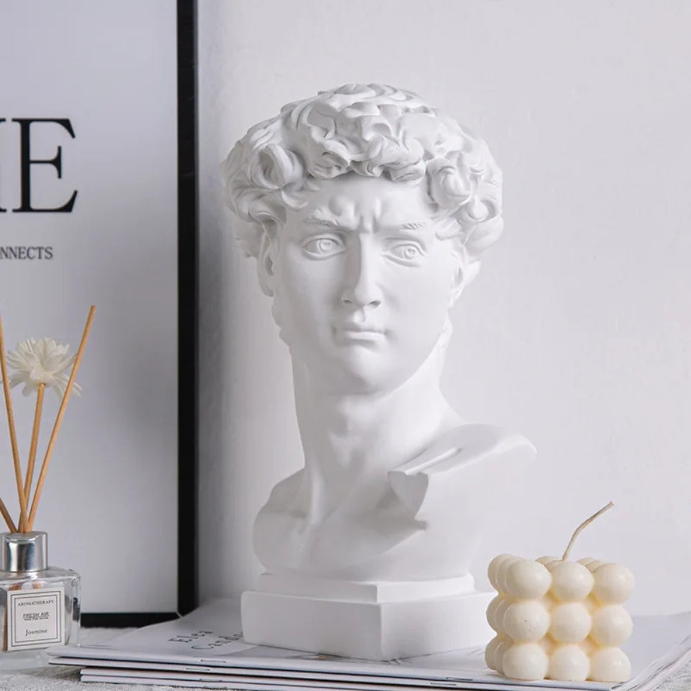 Riven David Sculpture - Durable Resin, Renaissance-Inspired Art 3