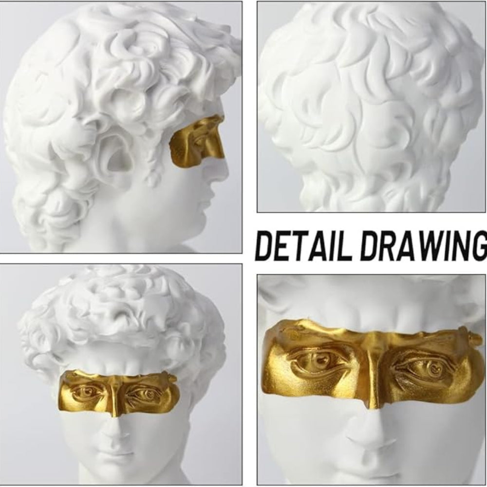 Riven David Sculpture - Durable Resin, Renaissance-Inspired Art 4