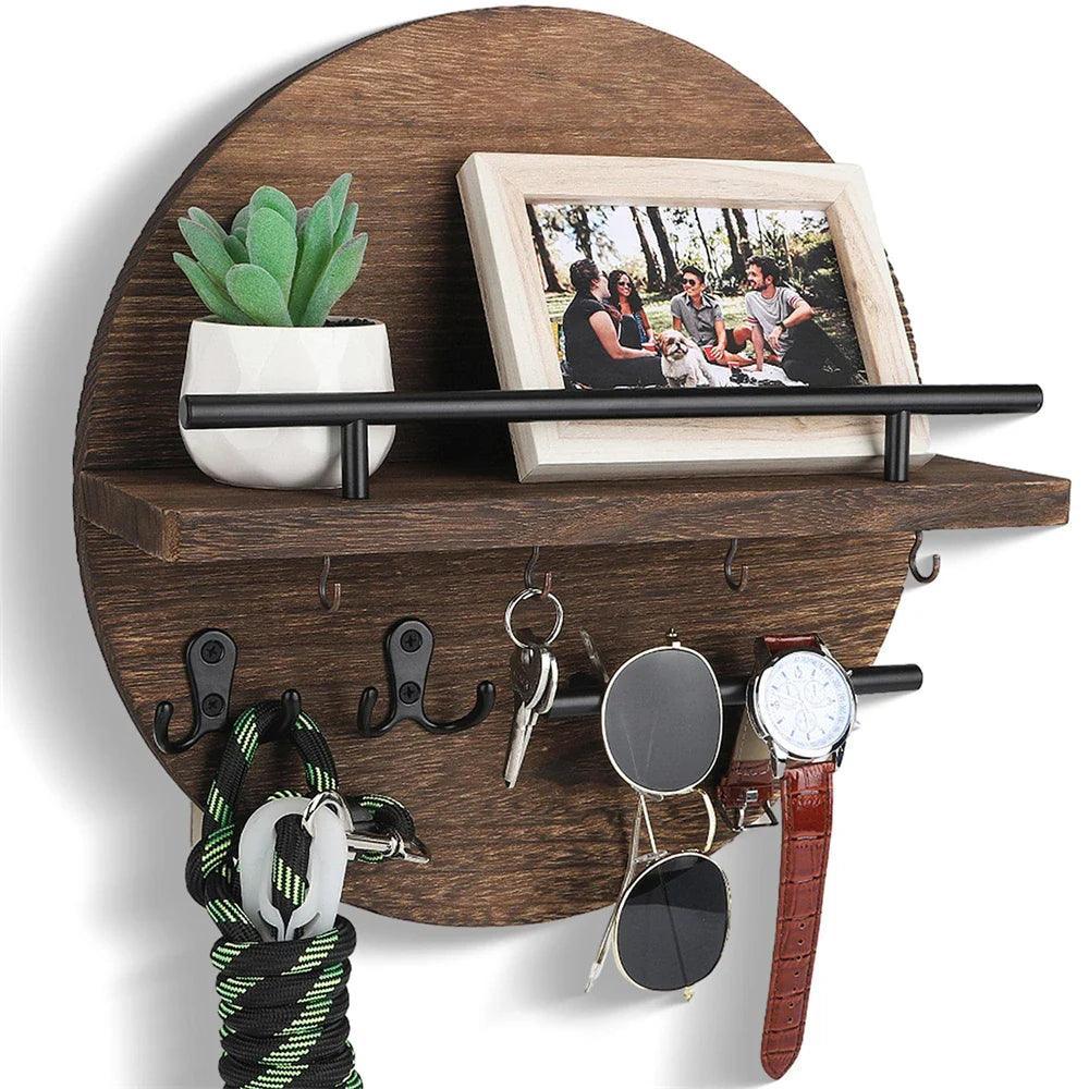 Rondo Key Holder for Wall - Sustainable Wood, Elegant Organizer 0