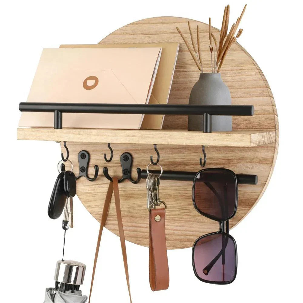 Rondo Key Holder for Wall - Sustainable Wood, Elegant Organizer 5