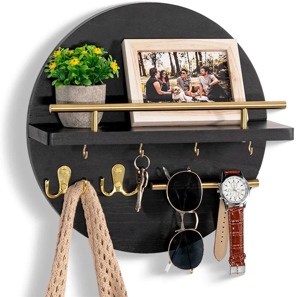 Rondo Key Holder for Wall - Sustainable Wood, Elegant Organizer 6