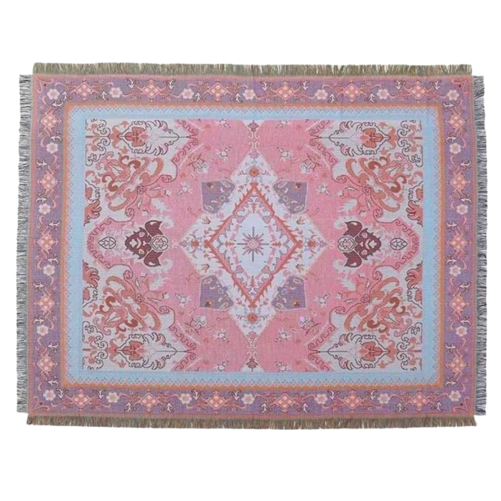 AzuraLoom Blanket - Throw Blanket - Boho Style - Reversible Aztec Design