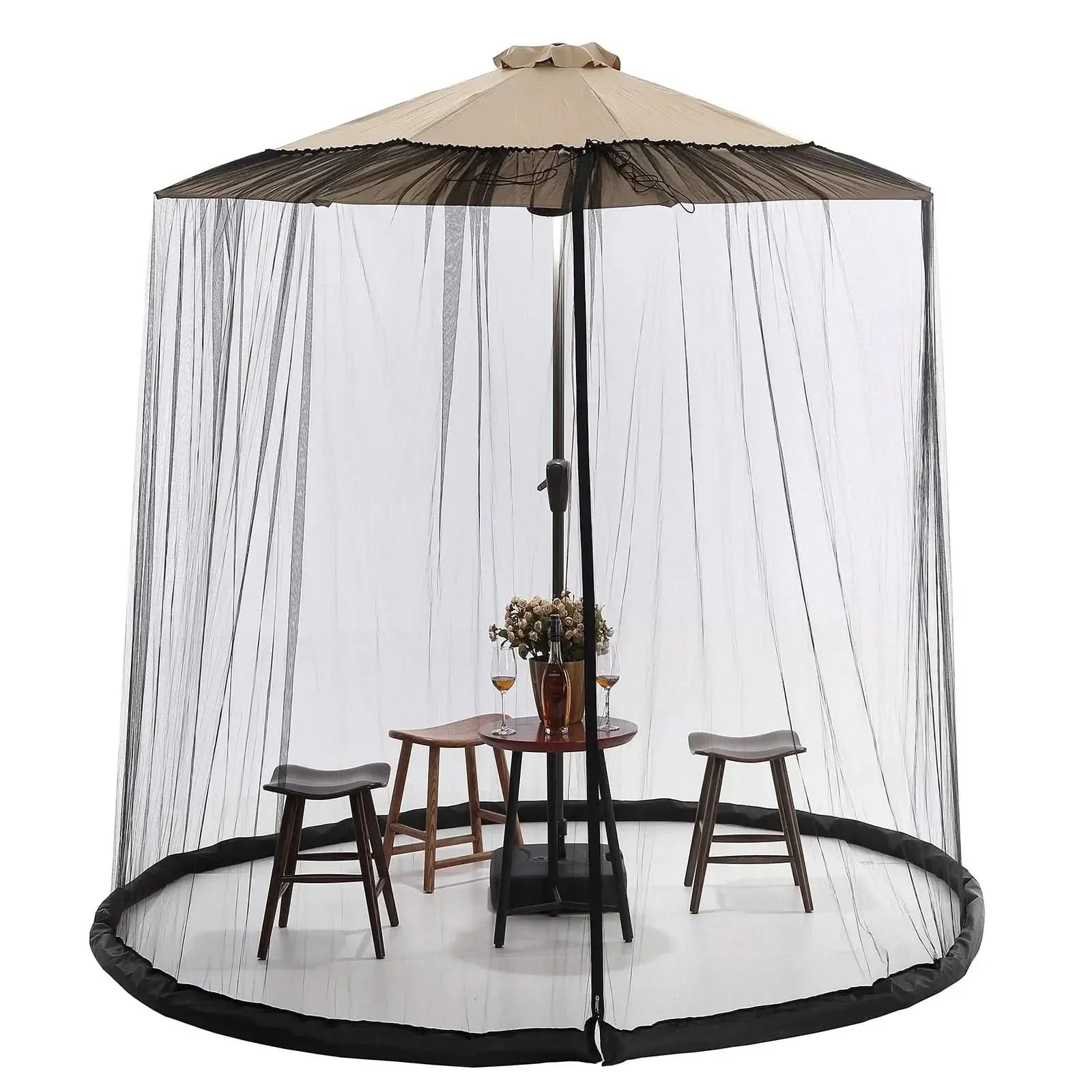 BugShield Oasis – Parasol Mosquito Net – Outdoor Insect Protection Screen
