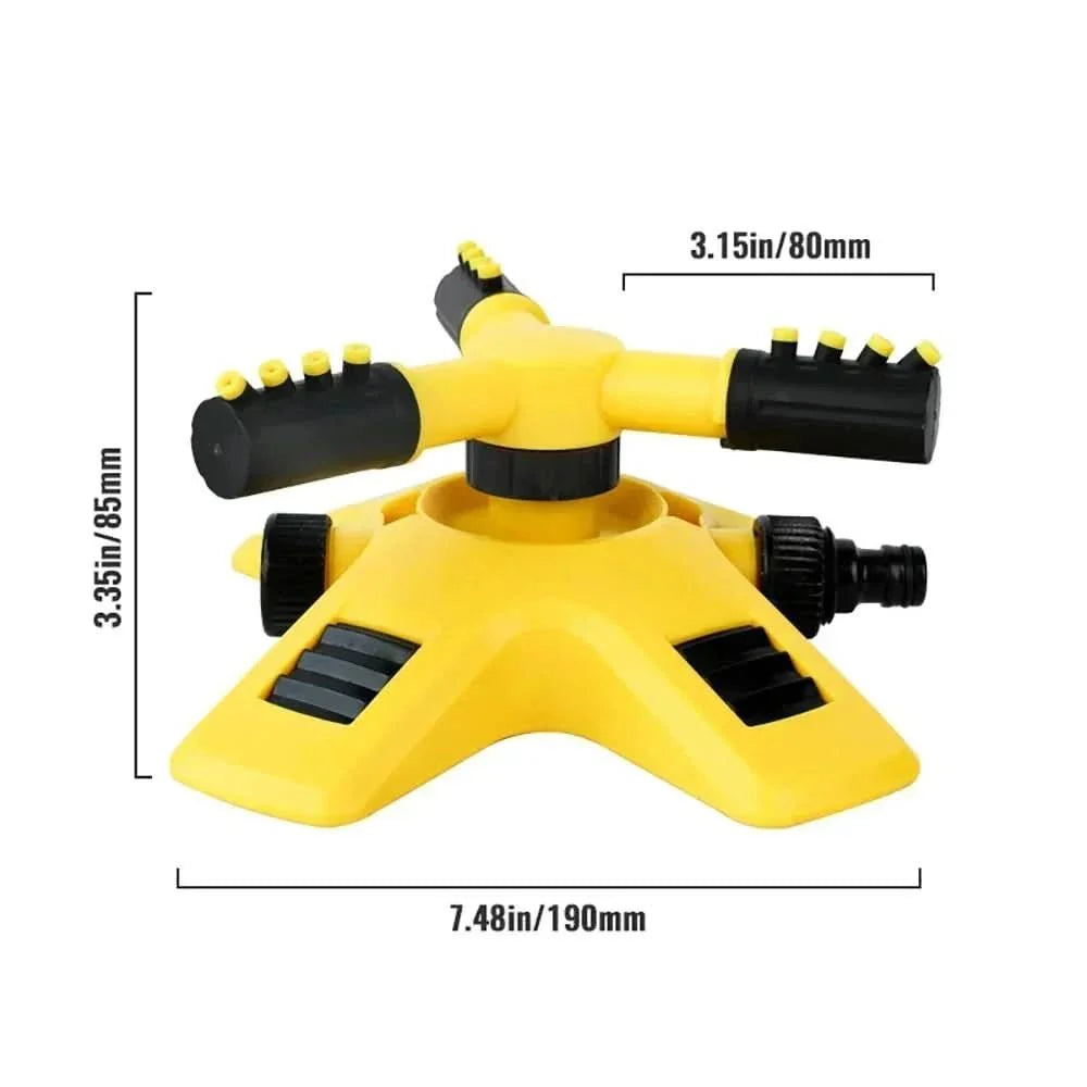 AquaSpin Pro – 360° Lawn Sprinkler – Triple Arm Watering System
