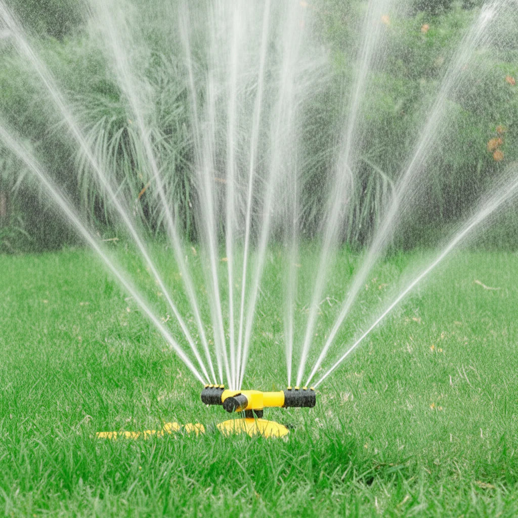 AquaSpin Pro – 360° Lawn Sprinkler – Triple Arm Watering System