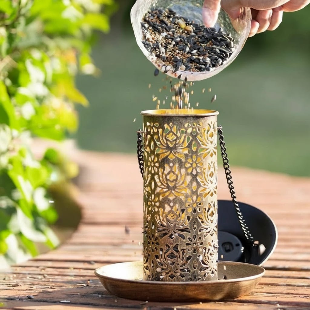 GlowPerch Feeder – Solar LED Bird Feeder – Decorative Garden Lighting Accent