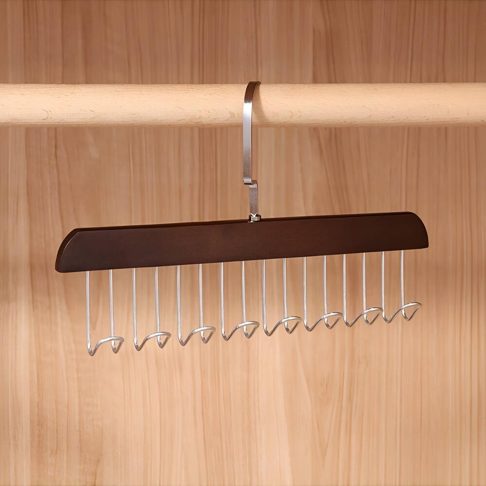 Sable 360 Organizer Rack - Wood Finish, Rotating Space Saver 2