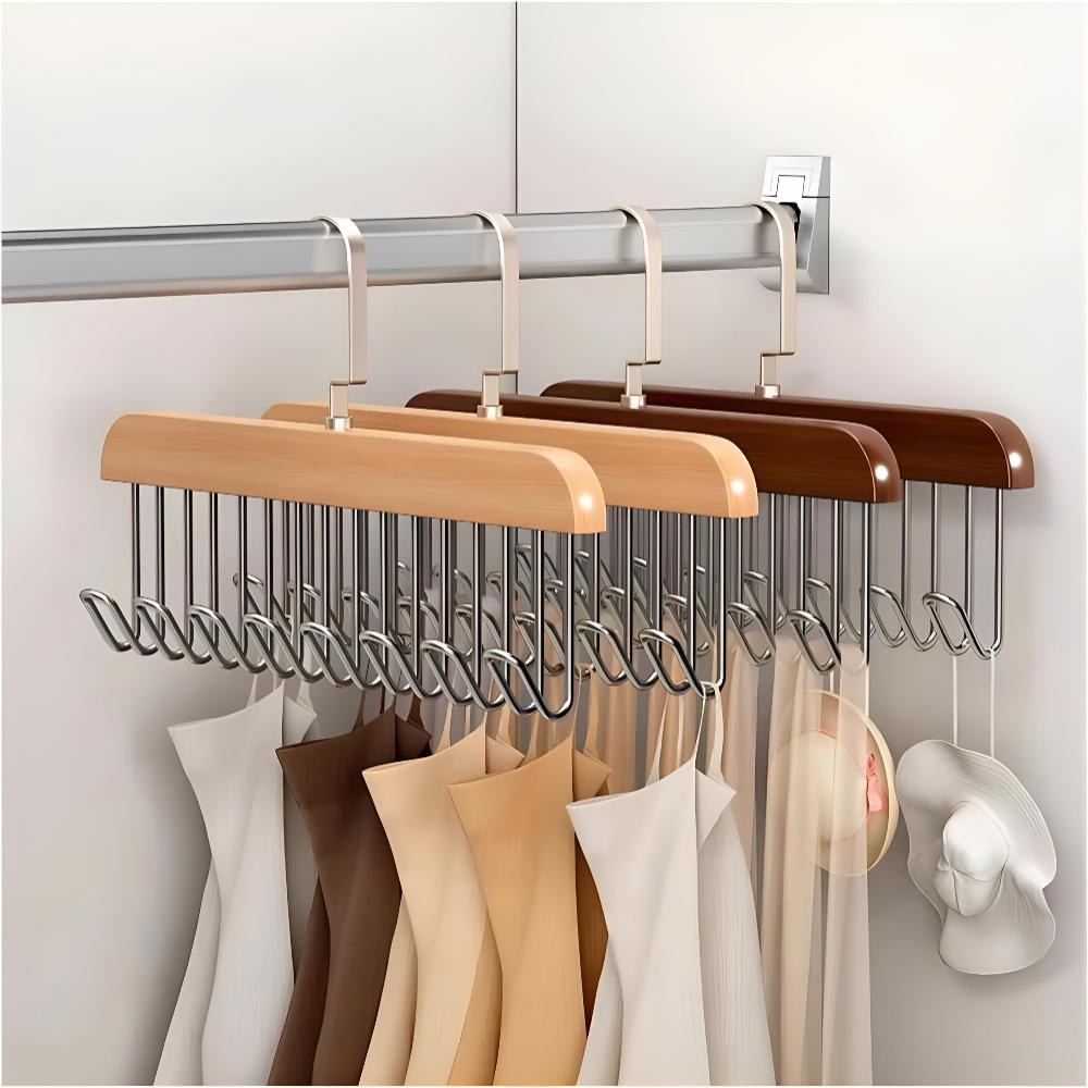 Sable 360 Organizer Rack - Wood Finish, Rotating Space Saver 4