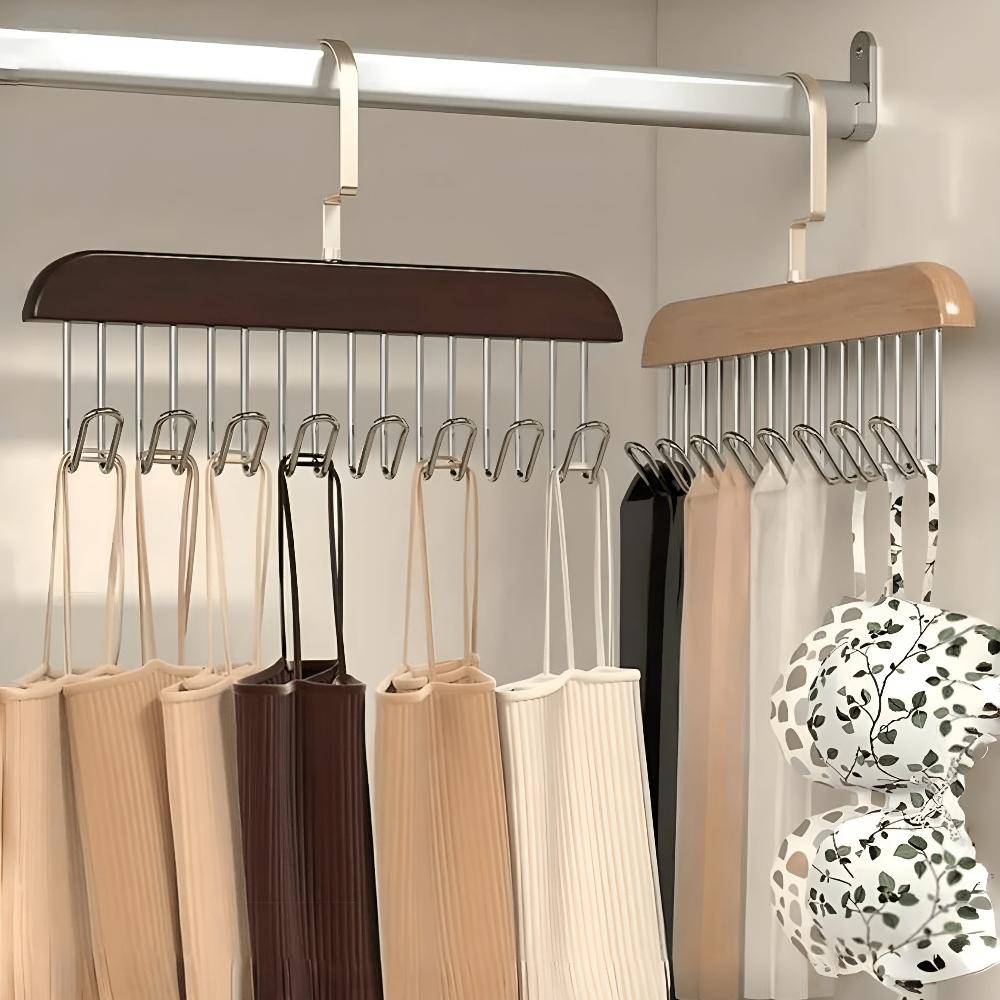 Sable 360 Organizer Rack - Wood Finish, Rotating Space Saver 7
