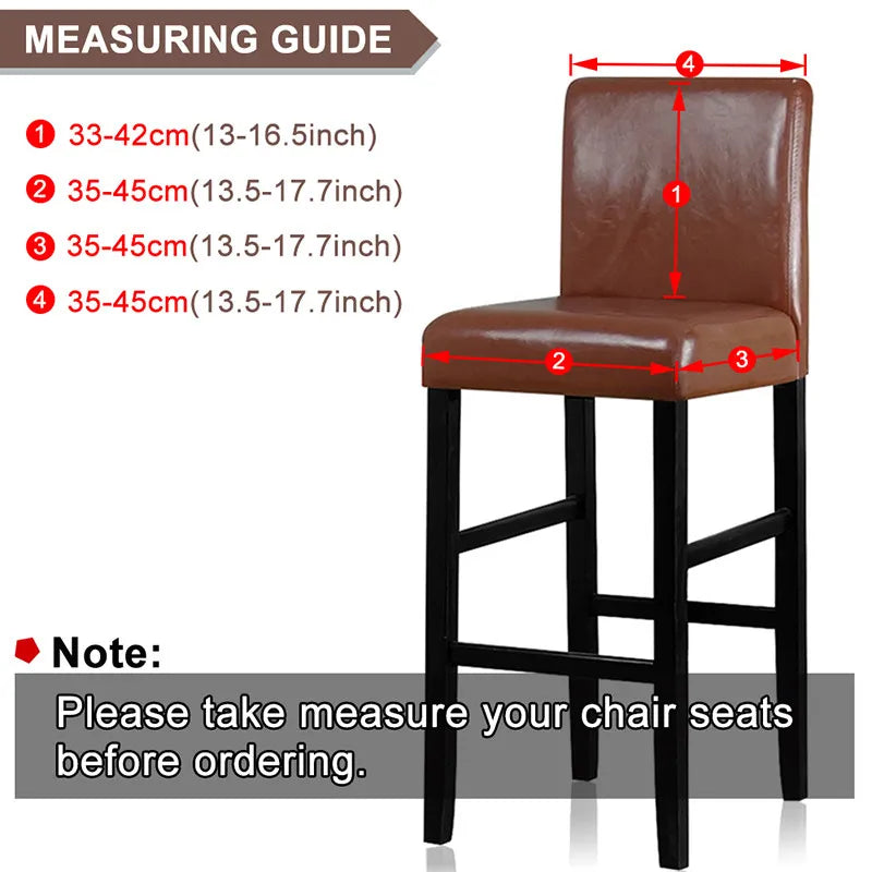 Sable Bar Stool Cover - Universal Stretch Fabric, Elegant Design 3