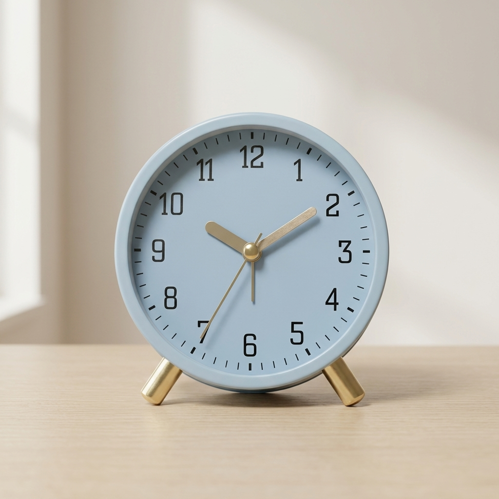 Sable Desk Clock - Scandinavian Design, Silent Sweep Movement 0