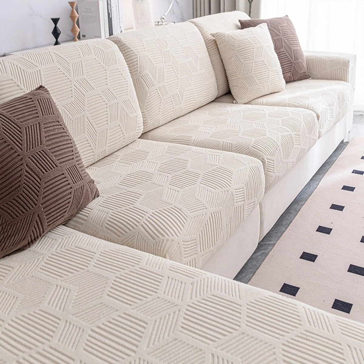 Sable Sofa Cover - Water-Resistant Jacquard, Pet-Friendly Couch Slipcover 0
