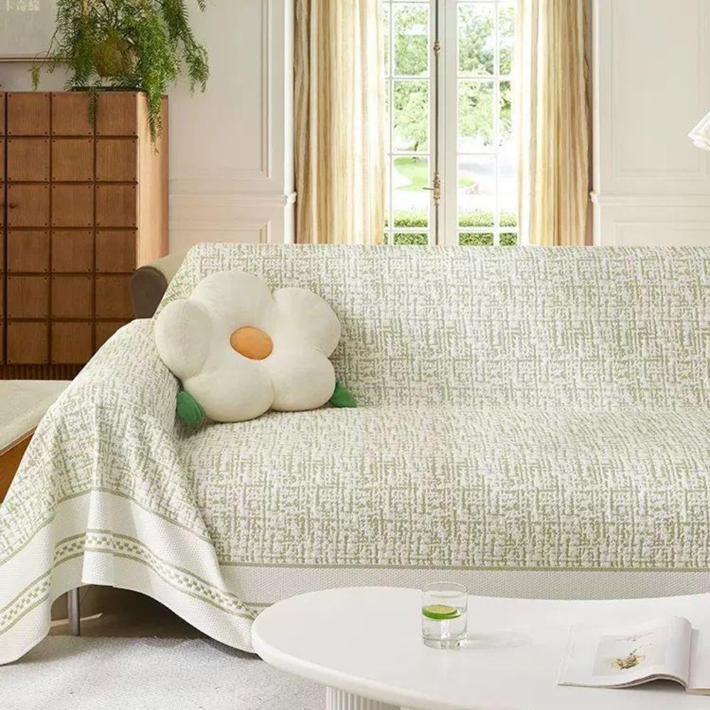 Sahara Sketch Sofa Cover - Breathable Microfiber, Reversible Design 6