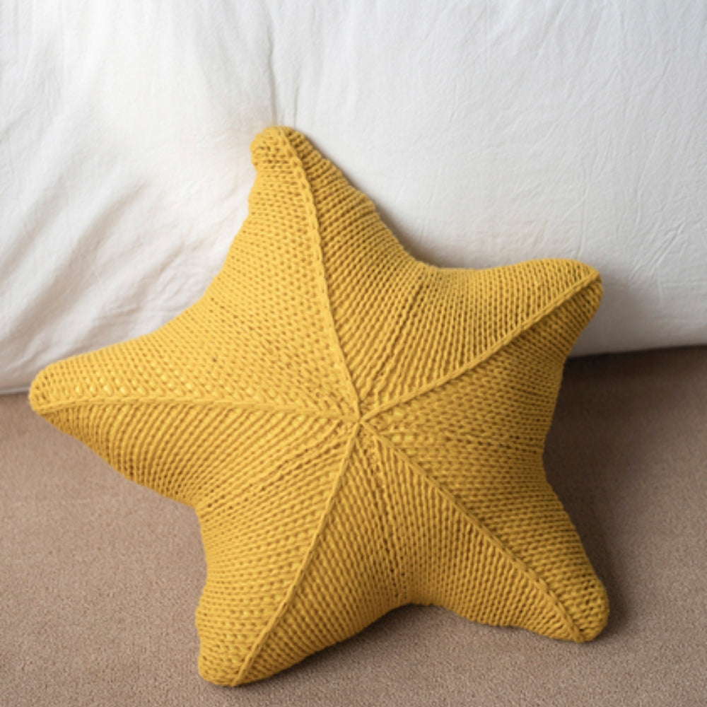 Sandy Cushion - Hand-Knitted, Nautical Starfish Design 5