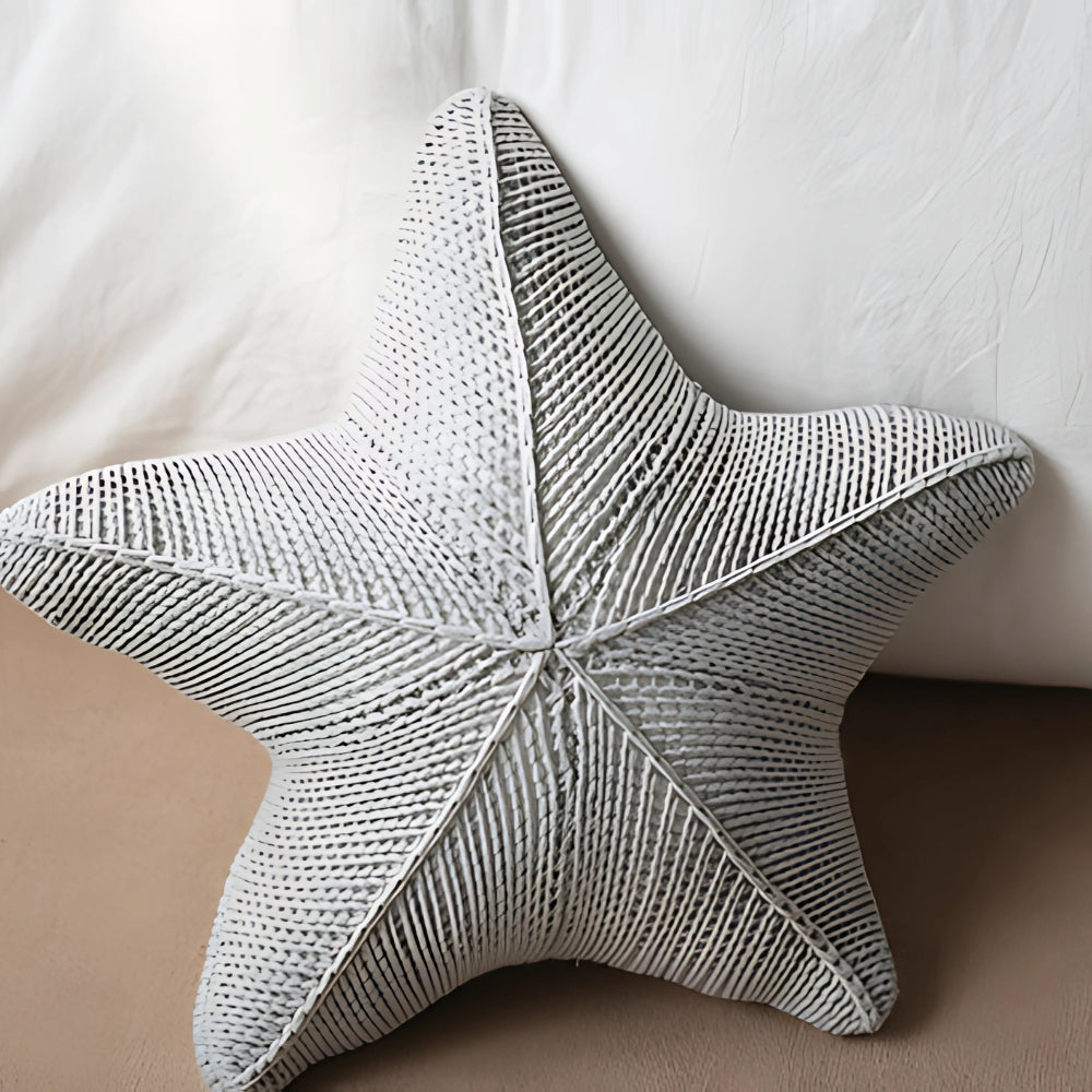 Sandy Cushion - Hand-Knitted, Nautical Starfish Design 6