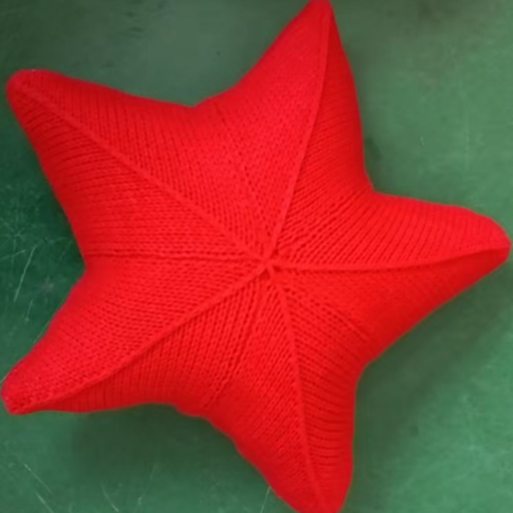 Sandy Cushion - Hand-Knitted, Nautical Starfish Design 7