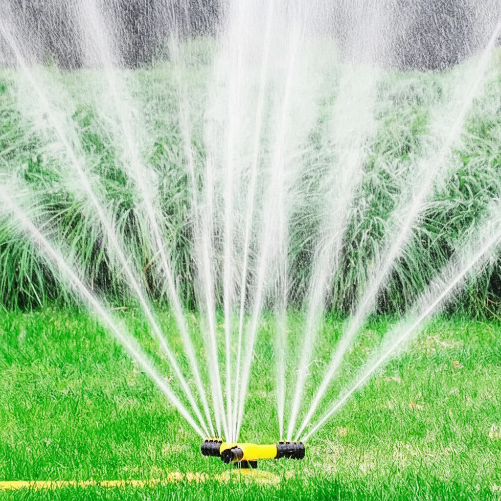 AquaSpin Pro – 360° Lawn Sprinkler – Triple Arm Watering System