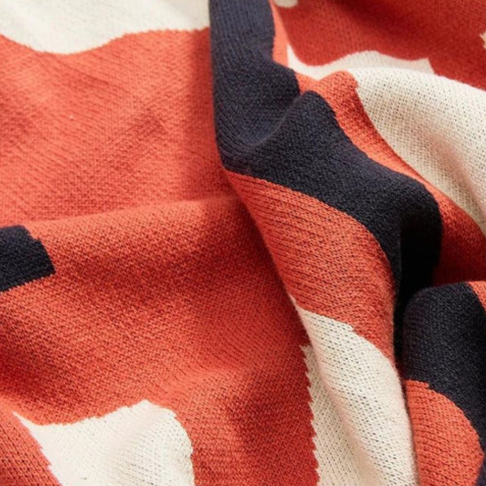 Serena Knitted Blanket - 100% Cotton, Lightweight Floral Design 7
