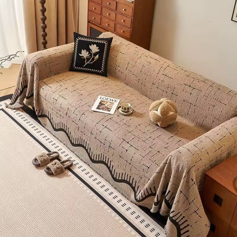 Serena Sofa Cover - Microfiber Blend, Nordic Style Slipcover 0