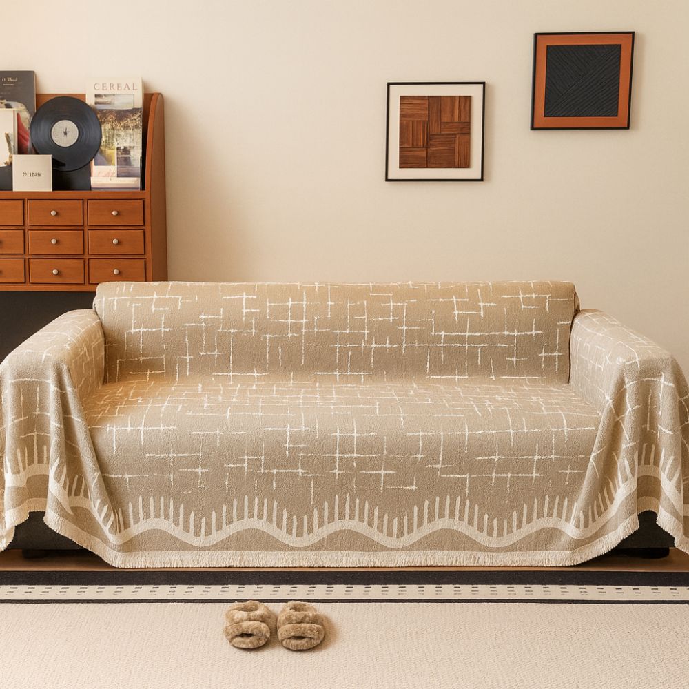 Serena Sofa Cover - Microfiber Blend, Nordic Style Slipcover 1