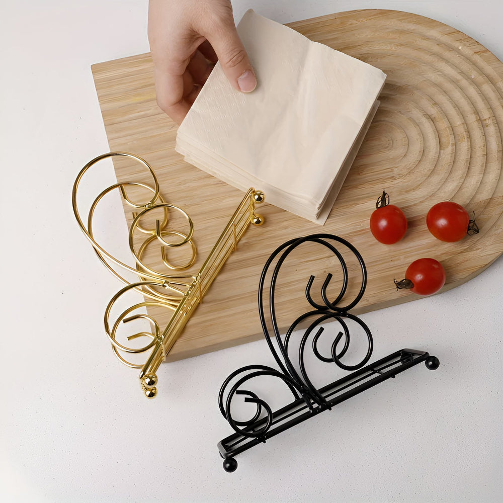 Sienna Napkin Holder for Table - Premium Iron, Space-Saving Design 1