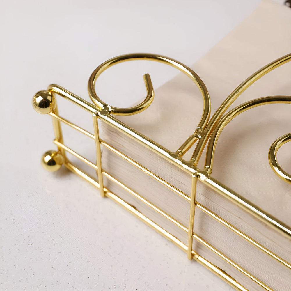 Sienna Napkin Holder for Table - Premium Iron, Space-Saving Design 2