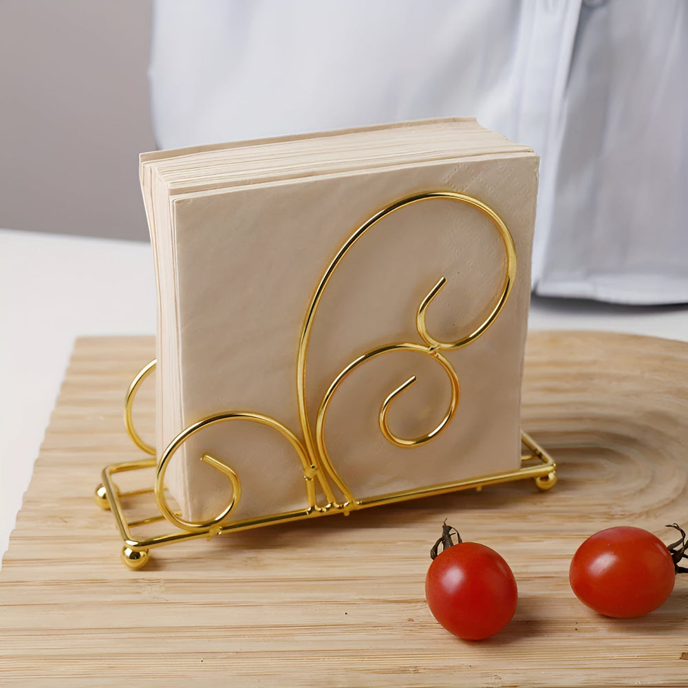 Sienna Napkin Holder for Table - Premium Iron, Space-Saving Design 3