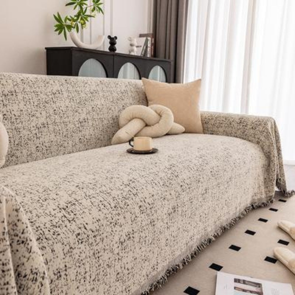 Sierra Chenille Sofa Cover - Elegant Speckled Design, Machine Washable 2
