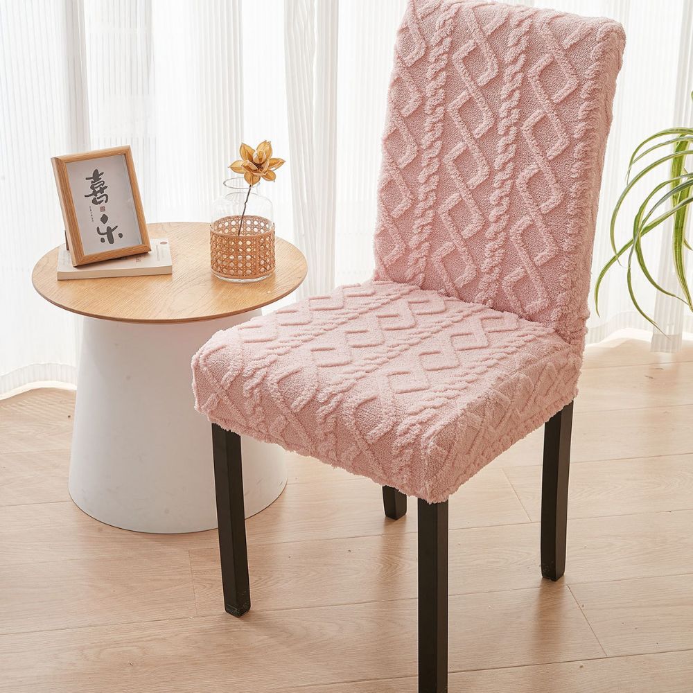 Sierra Dining Chair Cover - Stretch Jacquard, Slipcover for Dining Room Chairs 0