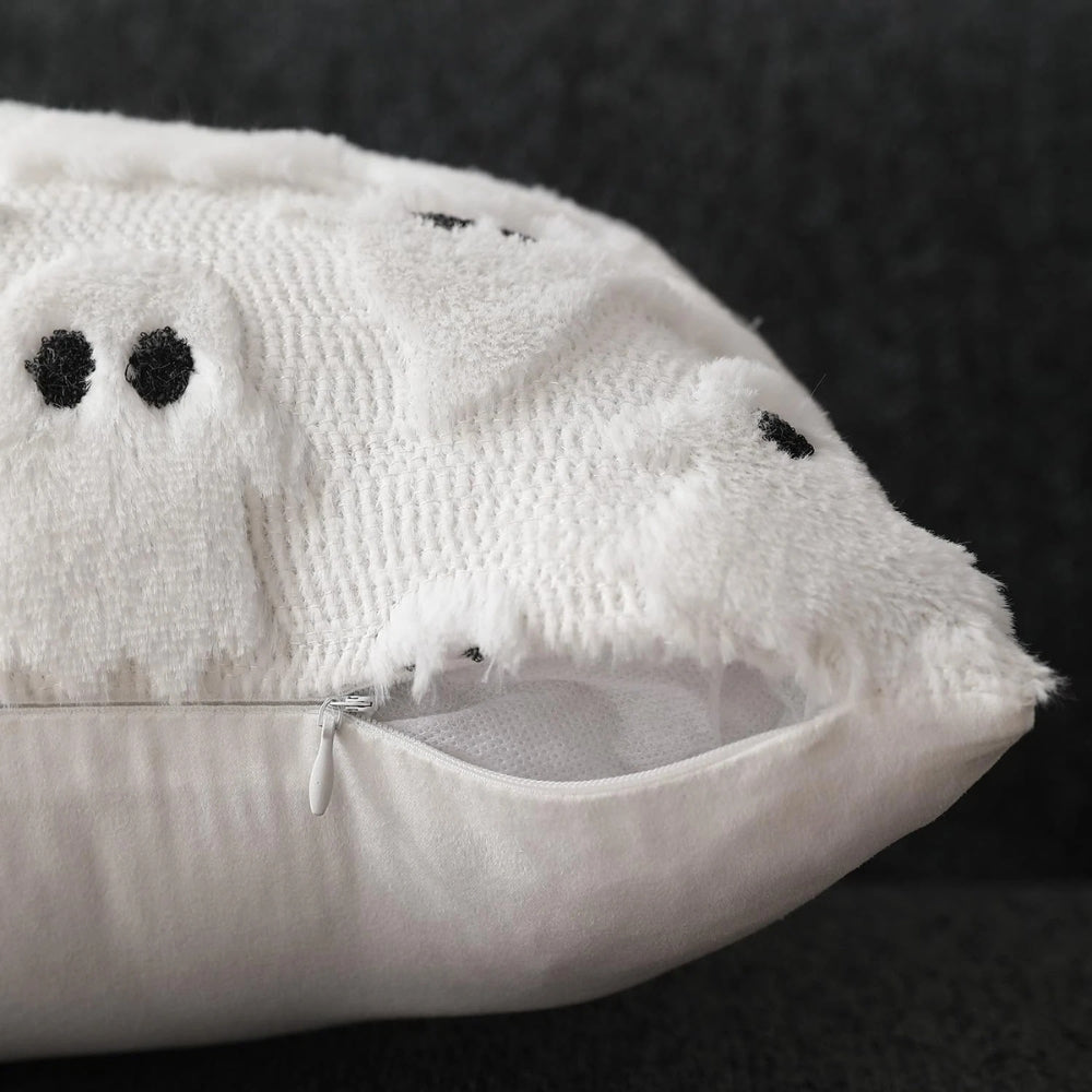 Sierra Halloween Cushion Cover - Plush Microfiber, 3D Ghost Design 7