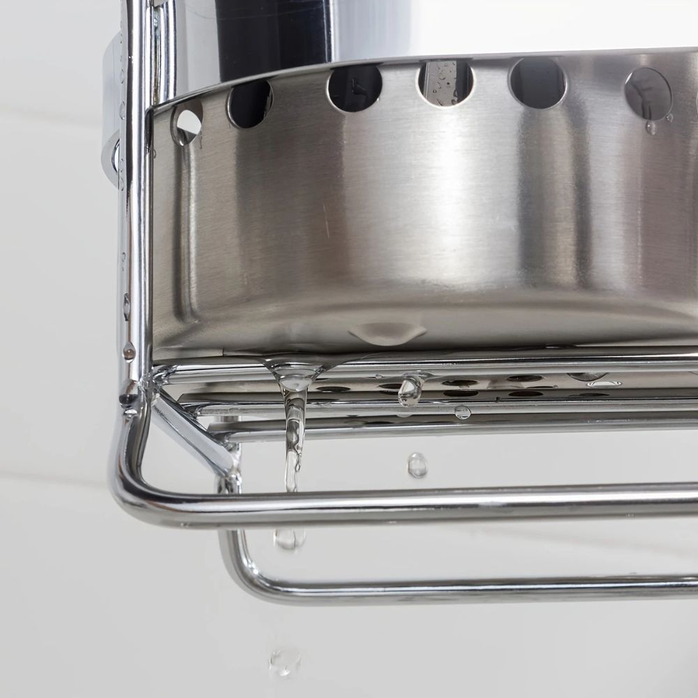 Sierra Kitchen Utensil Holder - Stainless Steel, Perforated Design 6