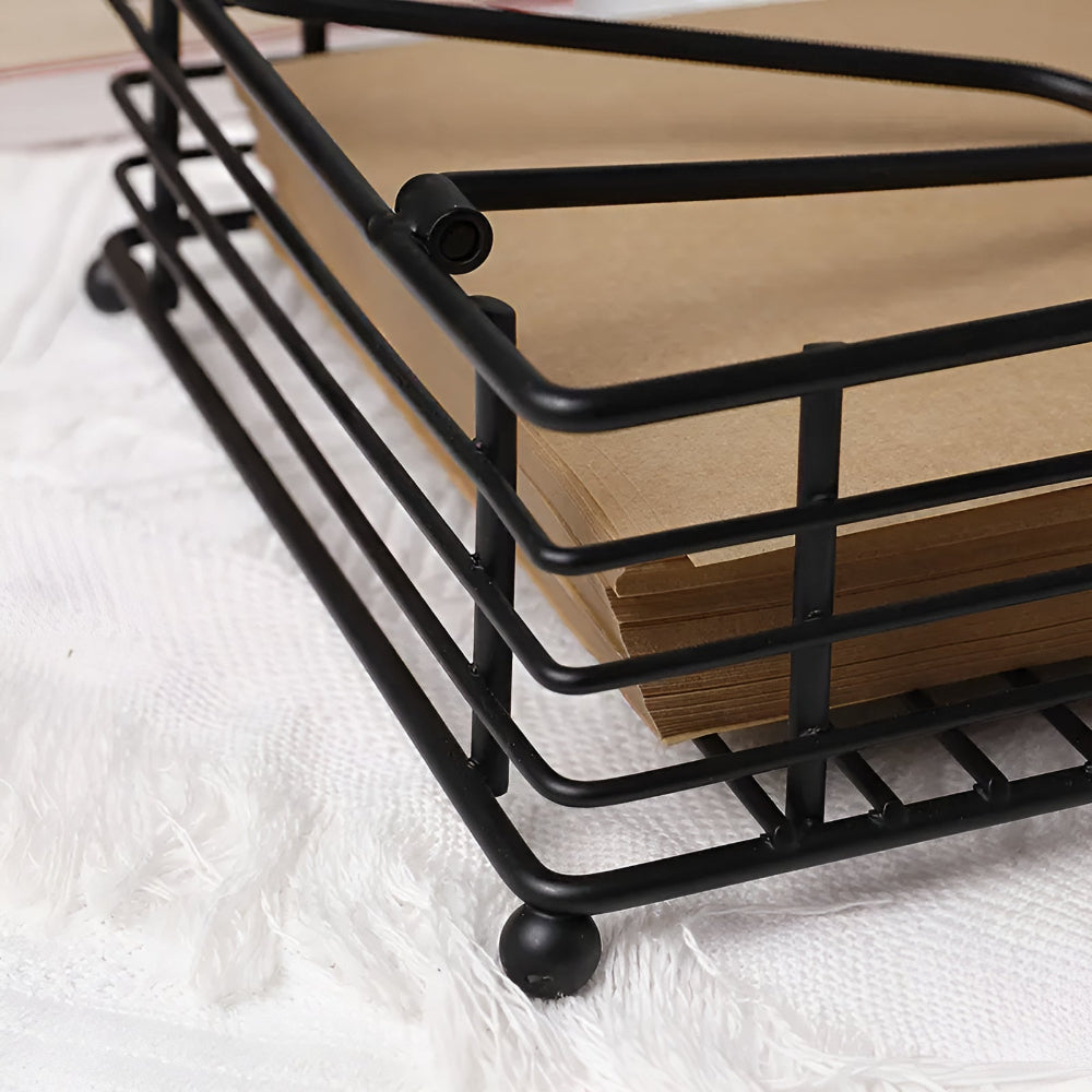 Sleek Napkin Holder for Table - Durable Iron, Modern Design 6
