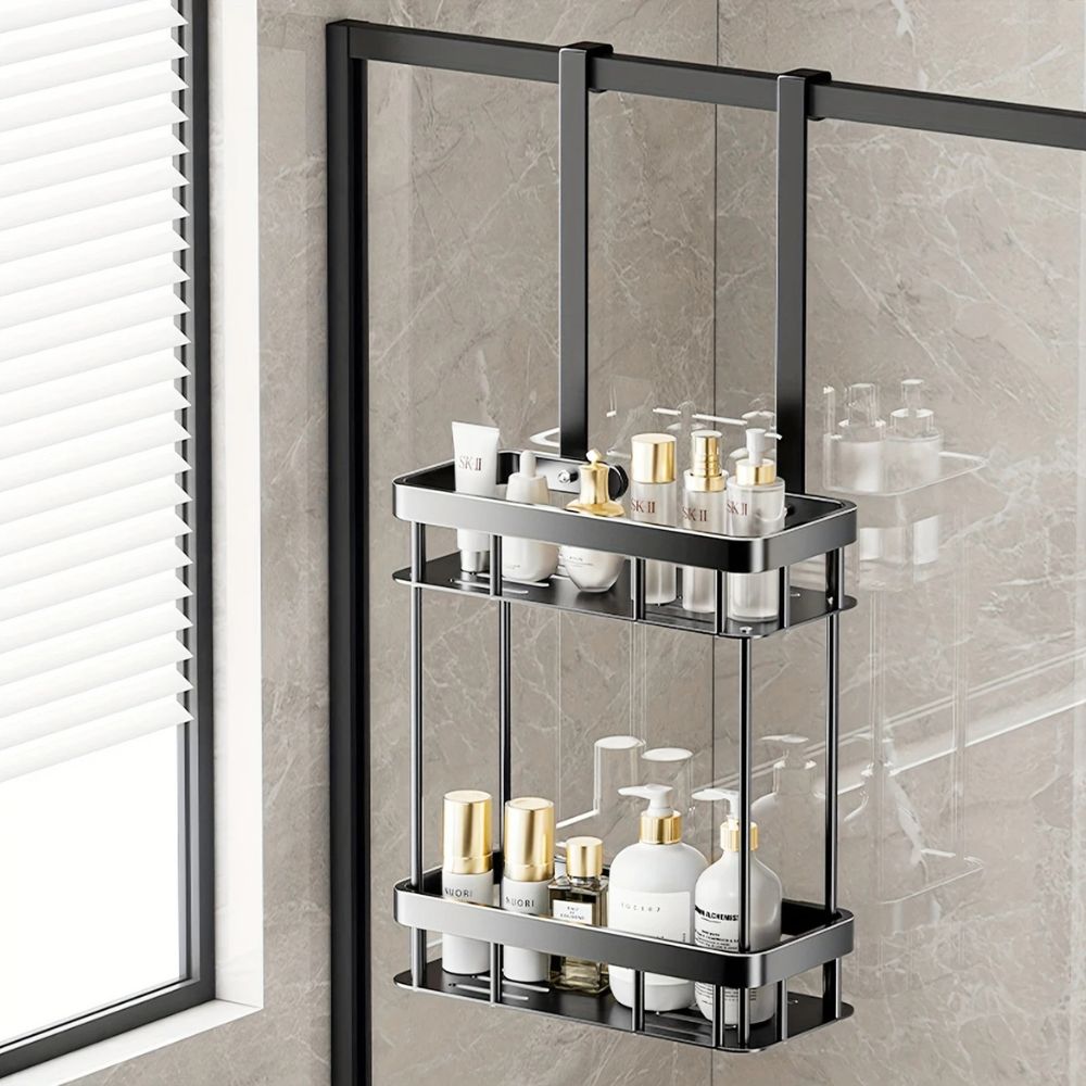 Sleek Shower Caddy - Stainless Steel, Space-Saving Organizer 1